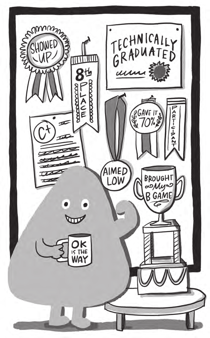 Illustration from the Do Things Poorly chapter of Time Anxiety, by Emily McDowell